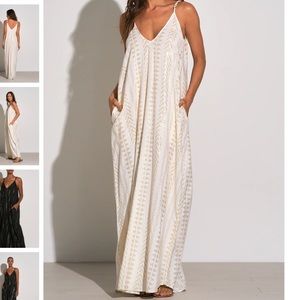 Elan Natural Gold Arrow Print Cleo Dress